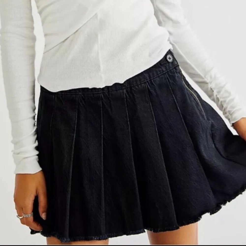 We The Free Black Mini Skirt